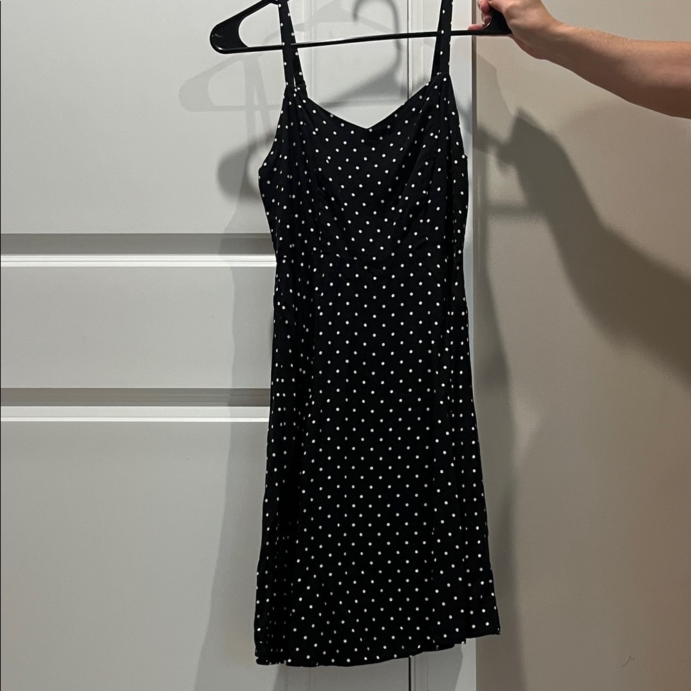 Old Navy Black Mini Dress with White Dots